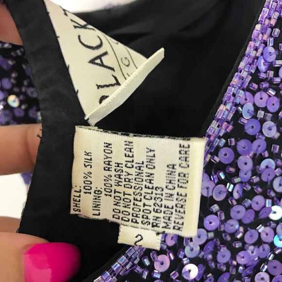 Oleg Cassini Sequin Vintage Cocktail Vegas Dress 2 - Picture 7 of 8